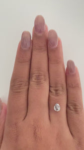 1.12ct | Salt & Pepper Pear Shape Rose Cut Diamond - Modern Rustic Diamond