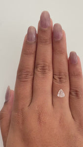 0.76ct | F/VS2 Pear Shape Rose Cut Diamond (GIA) - Modern Rustic Diamond