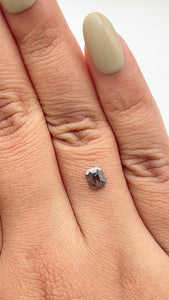 0.50ct | Salt & Pepper Emerald Shape Step Cut Diamond - Modern Rustic Diamond