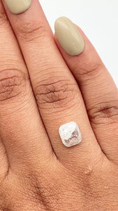 1.78ct | Salt & Pepper Cushion Shape Rose Cut Diamond - Modern Rustic Diamond