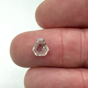 1.11ct | G-H/SI Shield Shape Rose Cut Diamond - Modern Rustic Diamond