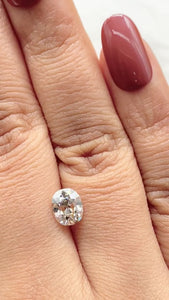 1.33ct | N/VVS2 Oval Shape Old Mine Cut Diamond (GIA) - Modern Rustic Diamond