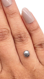 0.89ct | Salt & Pepper Emerald Shape Step Cut Diamond - Modern Rustic Diamond