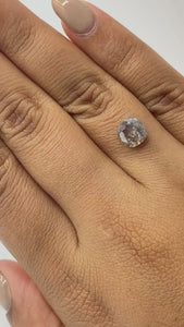 2.21ct | Salt & Pepper Cushion Shape Rose Cut Diamond - Modern Rustic Diamond