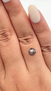 0.72ct | Salt & Pepper Round Shape Rose Cut Diamond - Modern Rustic Diamond