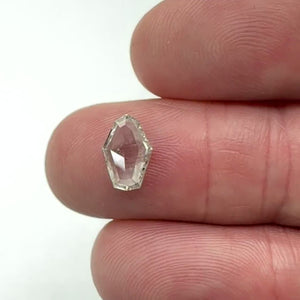 1.13ct | H-I/SI Shield Shape Rose Cut Diamond - Modern Rustic Diamond