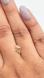 1.02ct | Yellow SI1 Lozenge Shape Step Cut Diamond (GIA) - Modern Rustic Diamond