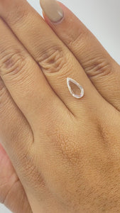 1.01ct | D/VS Pear Shape Rose Cut Diamond - Modern Rustic Diamond