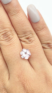 2.30ct |  Hexagon Shape Step Cut Morganite - Modern Rustic Diamond