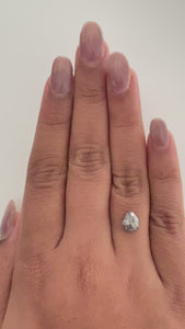 1.59ct | Salt & Pepper Pear Shape Rose Cut Diamond - Modern Rustic Diamond