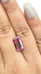 4.64ct |  Emerald Shape Step Cut Tourmaline - Modern Rustic Diamond