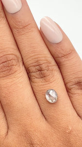 1.23ct | Rustic Oval Shape Rose Cut Diamond - Modern Rustic Diamond