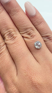 1.37ct | Salt & Pepper Oval Shape Rose Cut Diamond - Modern Rustic Diamond