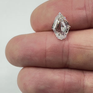 3.02ct | D/SI2 Kite Shape Step Cut Diamond (GIA) - Modern Rustic Diamond