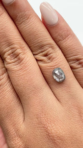 1.92ct | Salt & Pepper Cushion Shape Rose Cut Diamond - Modern Rustic Diamond