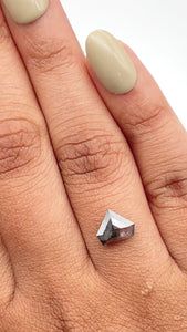 1.13ct | Salt & Pepper Shield Shape Step Cut Diamond - Modern Rustic Diamond