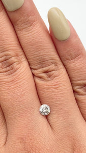 0.54ct | Salt & Pepper Round Shape Brilliant Cut Diamond - Modern Rustic Diamond