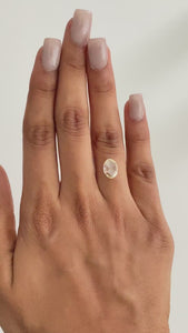 1.38ct | Light Color VVS Oval Shape Rose Cut Diamond - Modern Rustic Diamond