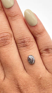 1.06ct | Salt & Pepper Oval Shape Rose Cut Diamond - Modern Rustic Diamond