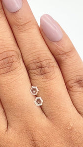 0.58cttw | F-G VS Hexagon Shape Step Cut Diamond Matched Pair - Modern Rustic Diamond