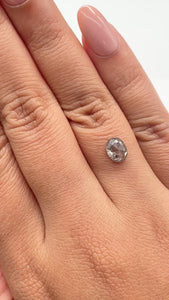 1.18ct | Salt & Pepper Oval Shape Rose Cut Diamond - Modern Rustic Diamond