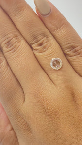 1.13ct | Champagne VS Round Shape Rose Cut Diamond - Modern Rustic Diamond