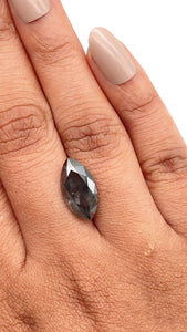 5.49ct | Salt & Pepper Marquise Shape Brilliant Cut Diamond - Modern Rustic Diamond