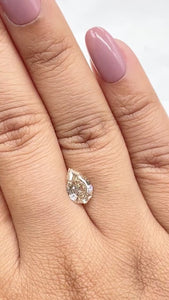 1.59ct | S-T/VS1 Pear Shape Lattice Cut Diamond (GIA) - Modern Rustic Diamond