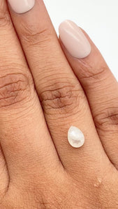 1.24ct | Rustic Pear Shape Rose Cut Diamond - Modern Rustic Diamond