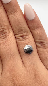 1.79ct | Rustic Hexagon Shape Rose Cut Diamond - Modern Rustic Diamond