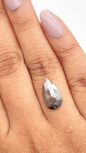 2.53ct | Rustic Pear Shape Rose Cut Diamond - Modern Rustic Diamond