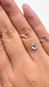 1.14ct | Salt & Pepper Pear Shape Rose Cut Diamond - Modern Rustic Diamond