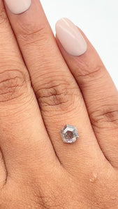 1.11ct | Rustic Hexagon Shape Rose Cut Diamond - Modern Rustic Diamond