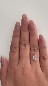 1.36ct | Rustic Hexagon Shape Rose Cut Diamond - Modern Rustic Diamond