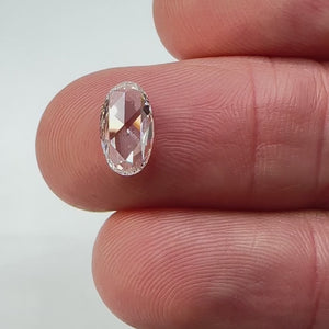 0.73ct | F-G/VVS Oval Shape Rose Cut Diamond - Modern Rustic Diamond