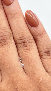 0.11cttw | G-H SI Shield Shape Step Cut Diamond Matched Pair - Modern Rustic Diamond