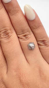 1.24ct | Rustic  Hexagon Shape Rose Cut Diamond - Modern Rustic Diamond