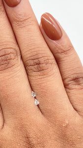 0.10cttw | F-G SI Shield Shape Step Cut Diamond Matched Pair - Modern Rustic Diamond