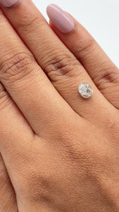 1.23ct | Salt & Pepper Oval Shape Rose Cut Diamond - Modern Rustic Diamond