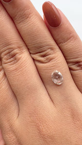 1.13ct | Champagne VVS Oval Shape Rose Cut Diamond - Modern Rustic Diamond