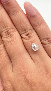 1.59ct | Salt & Pepper Pear Shape Rose Cut Diamond - Modern Rustic Diamond