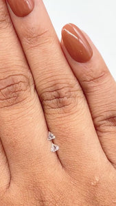 0.16cttw | F-G VVS Shield Shape Step Cut Diamond Matched Pair - Modern Rustic Diamond