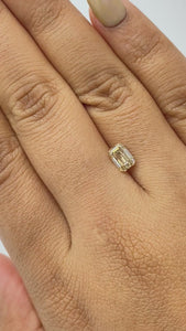 1.02ct | Champagne VS Emerald Shape Brilliant Cut Diamond - Modern Rustic Diamond