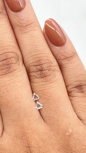 0.26cttw | F-G VVS Shield Shape Step Cut Diamond Matched Pair - Modern Rustic Diamond