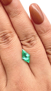 1.30ct | Green/ Kite Shape Step Cut Diamond - Modern Rustic Diamond